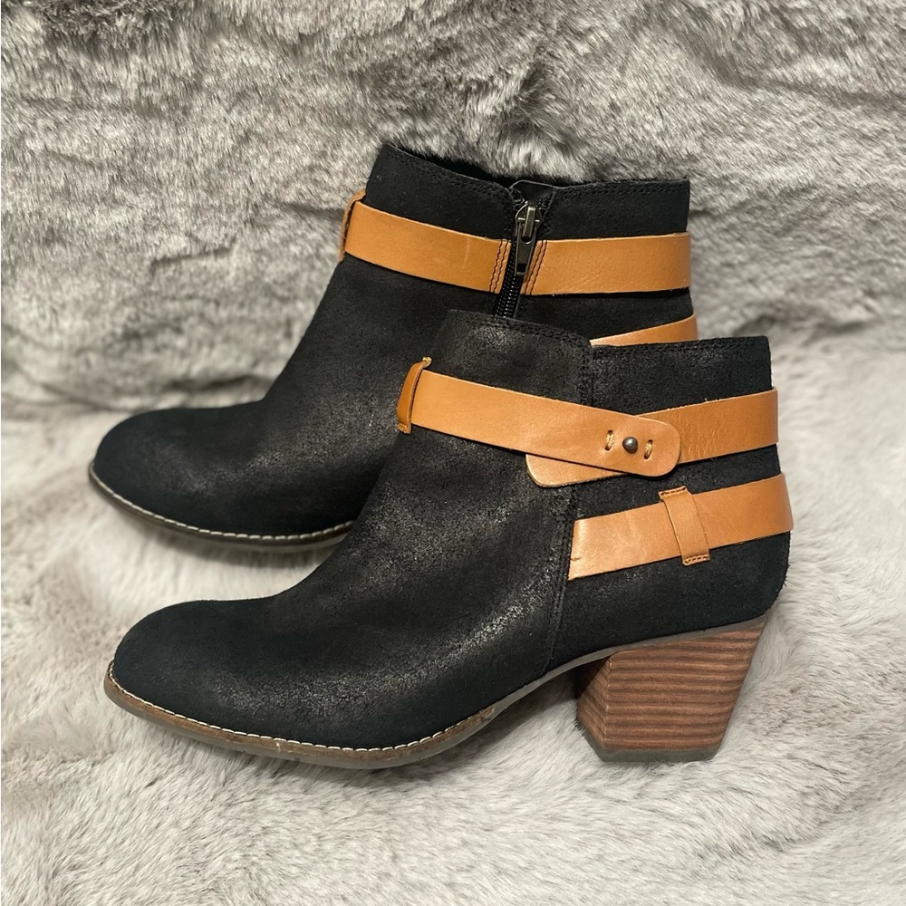 Black and Tan Ankle Boots
